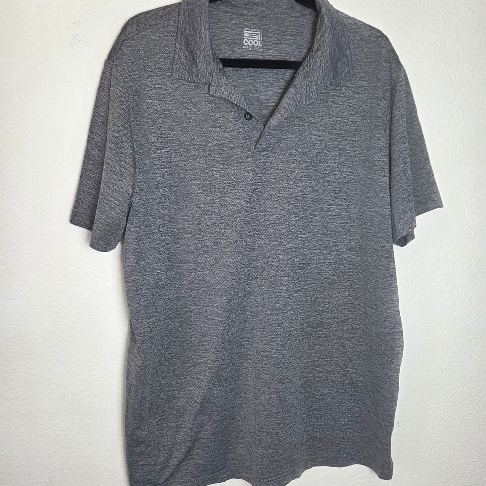 Lot 2 Mens Polo Shirts XL‎ Short Sleeve Golf Casual Work Heather Performance - Picture 2 of 5